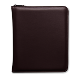 Arbeitsmappe mit umlaufenden Reißverschluss aus Rindnappa-Leder bordeaux